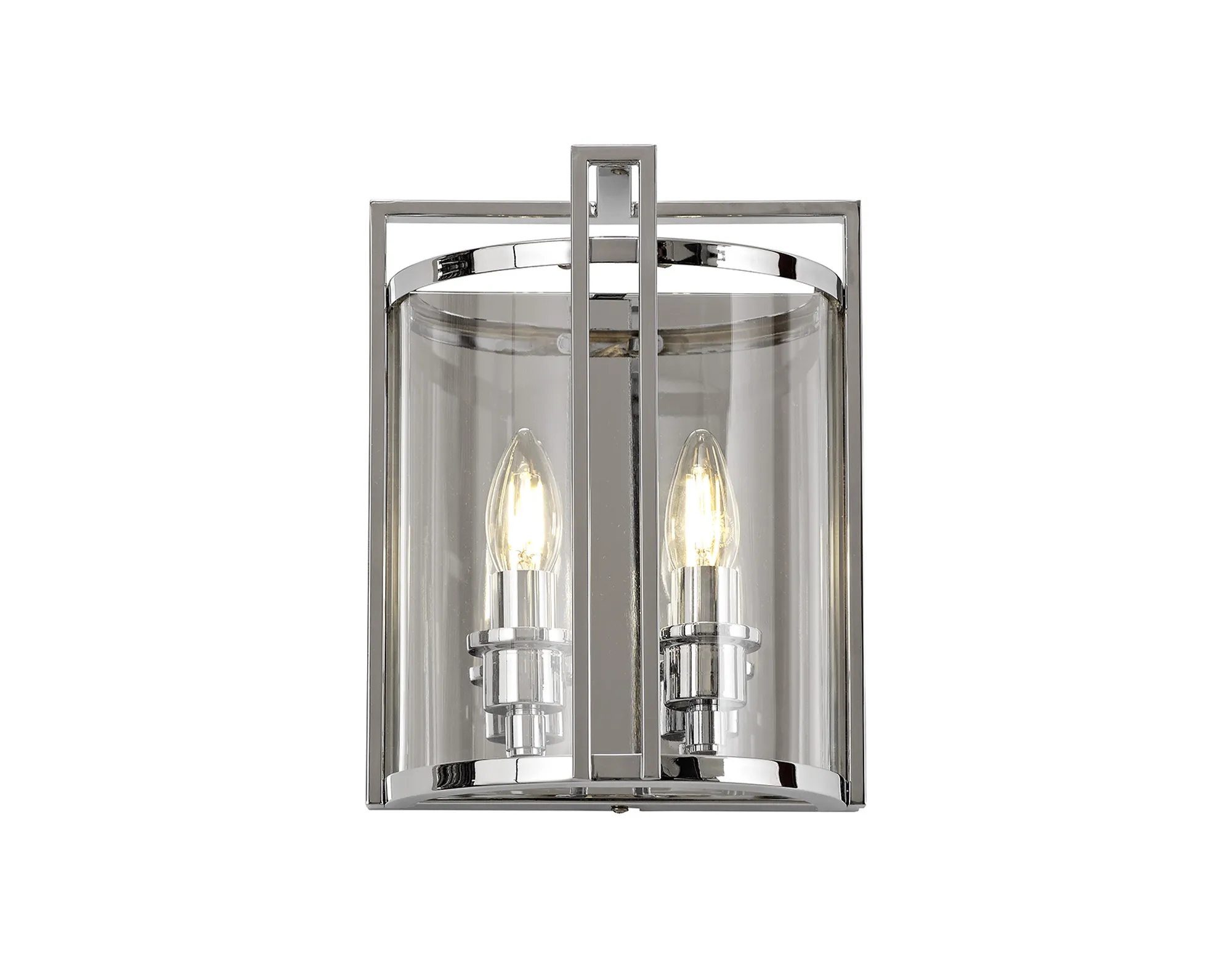 IL31086  Eaton Wall Lamp 2 Light Polished Chrome